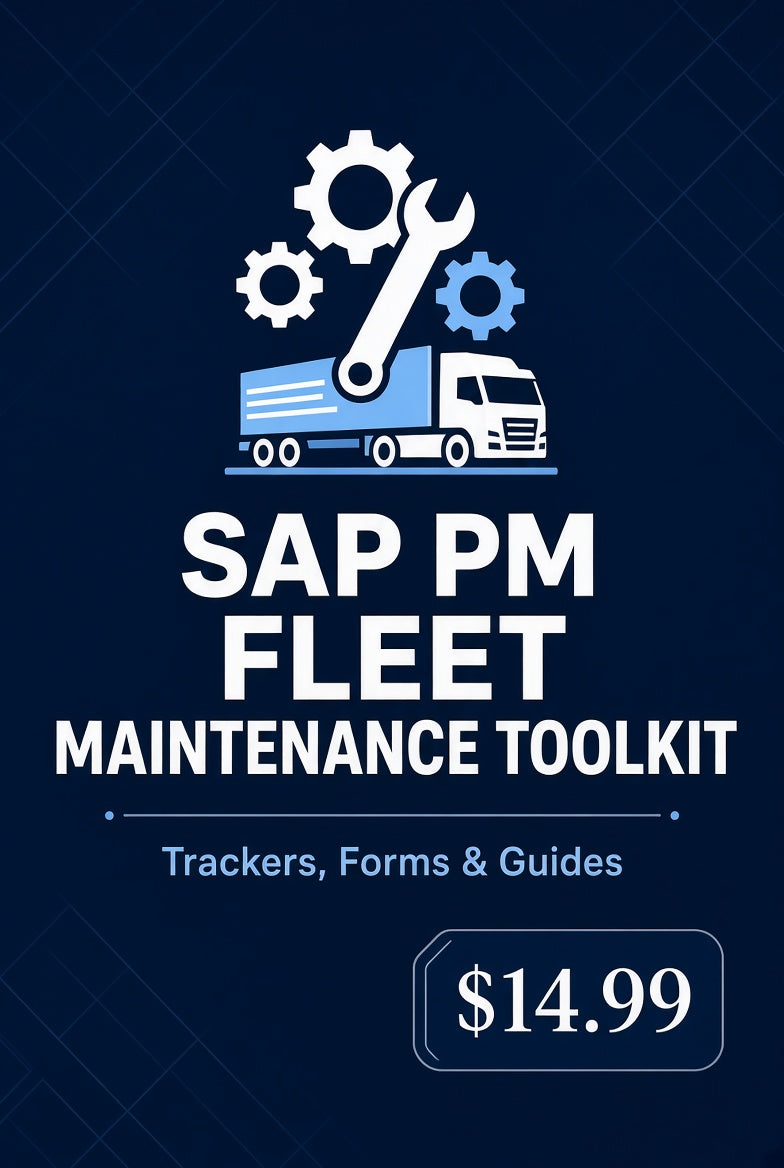 SAP PM Fleet Maintenance Toolkit — Trackers, Forms & Guides (Digital Download)