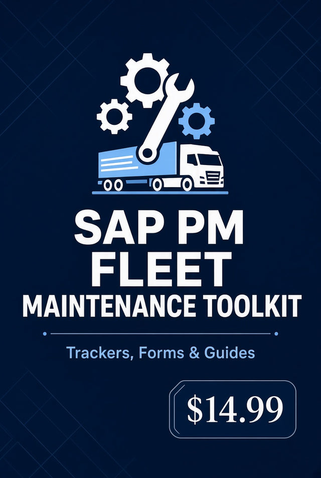 SAP PM Fleet Maintenance Toolkit — Trackers, Forms & Guides (Digital Download)